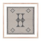 Blue Motif Twill Textile Art Framed Wall Art