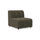Chip & Dent: Avalon Armless Single Poly Performance Velvet Dark Olive Concealed Supports
