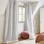 Open Box: Cross Weave Blackout Curtain, 48X96 Stone White, WE Kids