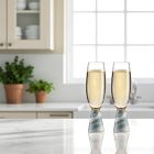 Marble &amp; Glass Champagne Flutes (Set of 2)