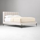 Emmett Channeled Bed - Metal Legs