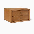 Mid-Century Wall-Mounted Nightstand (18") - Acorn