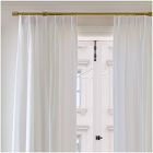 Pleated European Flax Linen Light-Filtering Curtain