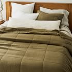 Open Box: European Flax Linen Box Stitch Quilt &amp; Shams