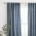 Open Box: European Flax Linen Curtain, Ocean, 48"x108"