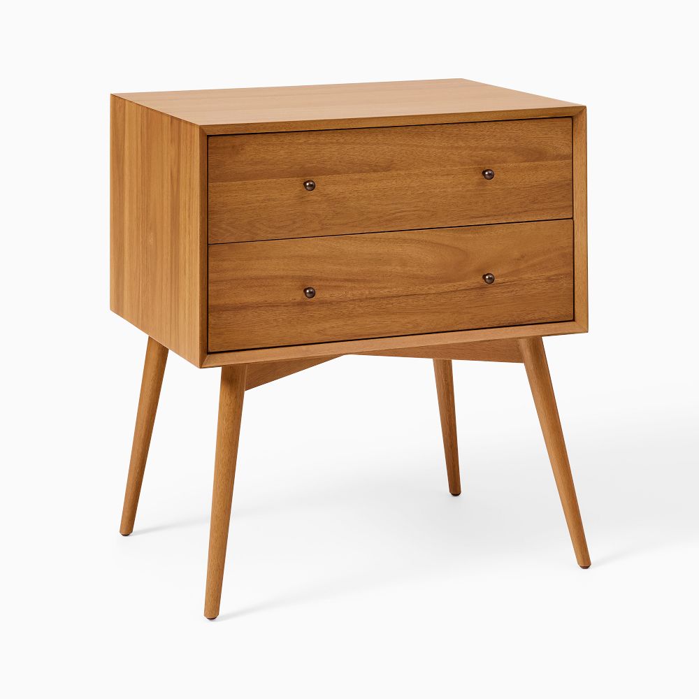 Mid-Century Nightstand (18"–25") - Acorn