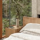 Modern Paneled Wood Nightstand (18")