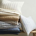 European Flax Linen Cotton Pick Stitch Quilt &amp; Shams