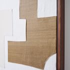 Pieced Fabric Framed Yellow Dimensional Wall Art