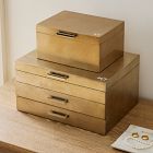 Mid-Century Champagne Lacquer Jewelry Boxes