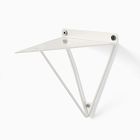 Linear White  Lacquer Wall Shelves with Prism Brackets