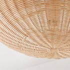 Rattan Bubble Flush Mount (18")