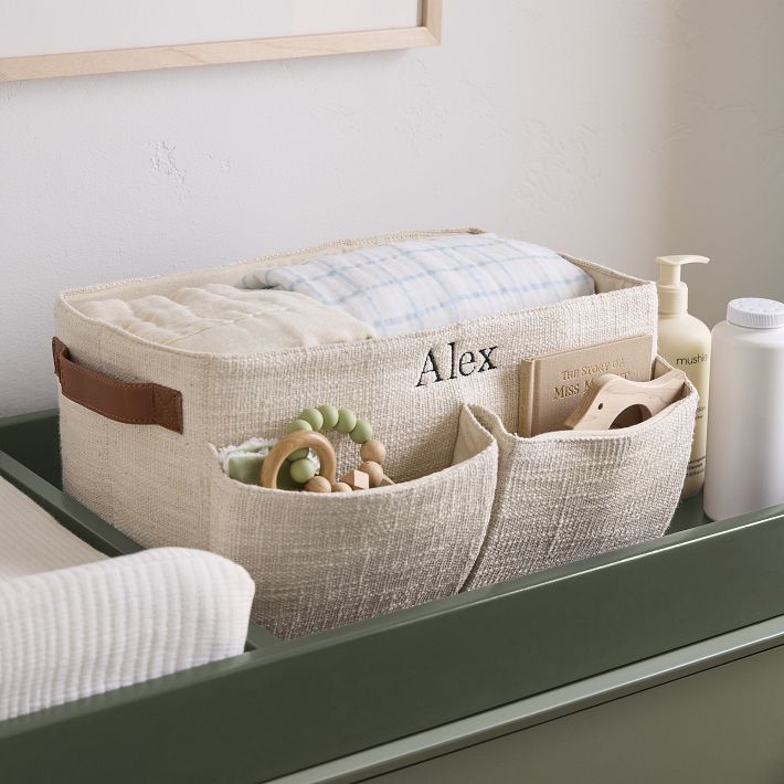 Parker Baby Co. Diaper Caddy in Peppercorn Size Large