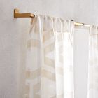 Semi-Sheer Clipped Jacquard Curtain