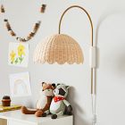 Rattan Bubble Sconce (13")