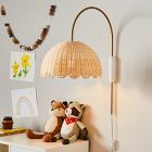 Rattan Bubble Sconce (13")