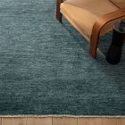 Hand-Knotted Solid Wool Rug