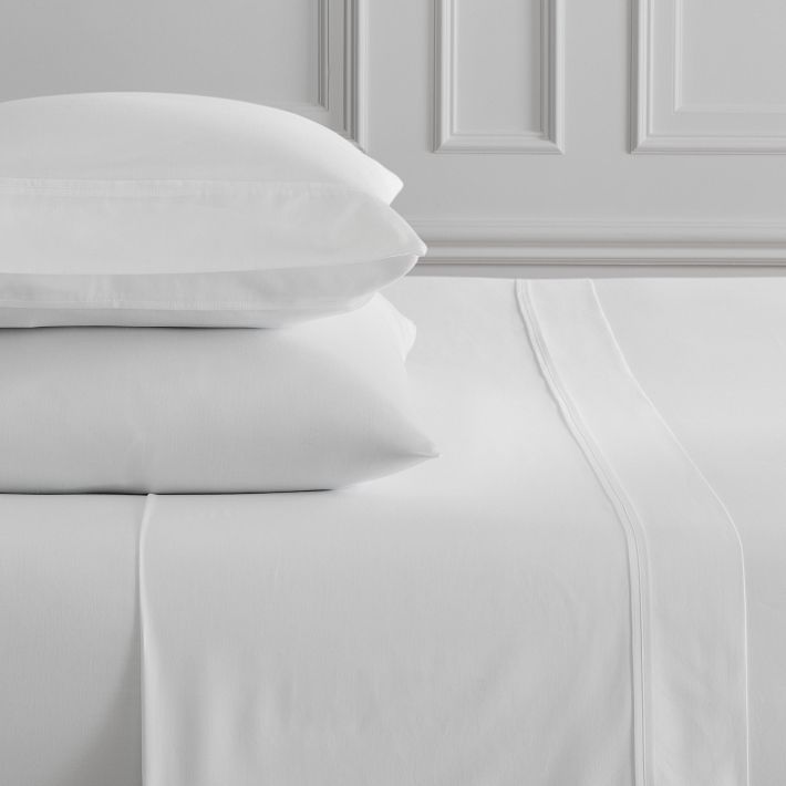 400-Thread-Count Organic Sateen Wide Hem Sheet Set | West Elm