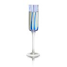 Stripe Champagne Flute Glasses (Set of 4)
