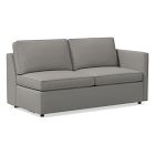 Open Box: Harris Petite Right Arm, 2 Seater Sofa (65"), Multi Cushion - Performance Washed Canvas Storm Gray