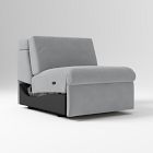 Open Box: Enzo Sectional, Single w/ Motion, 30" - Performance Washed Canvas Storm Gray