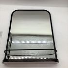 Open Box: Seamless Wall Shelf Mirror, 17"W x 23"H - Matte Black