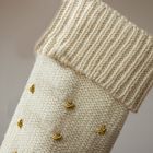 Knit Metallic Thread Starburst Stocking