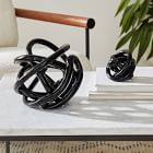 Decorative Black Glass Knot