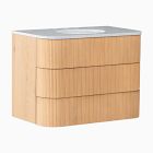 Open Box: Ellington Floating Single Bathroom Vanity (36"), No Hardware - Blonde