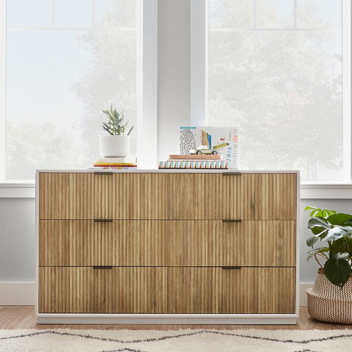 fisher price quinn dresser vintage grey Canton / Eclipse 6 Drawer Dresser with Interlocking Drawers