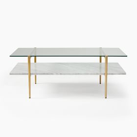 Mid-Century Art Display Marble Coffee Table | Modern Living Room