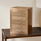 Mid-Century Champagne Lacquer Jewellery Box - Vertical