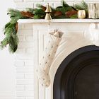 Knit Metallic Thread Starburst Stocking