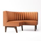 Novak Leather Banquette - Vertical Channel Tufting