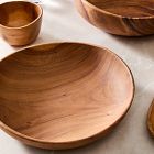 Organic Shaped Wood Serving Bowls