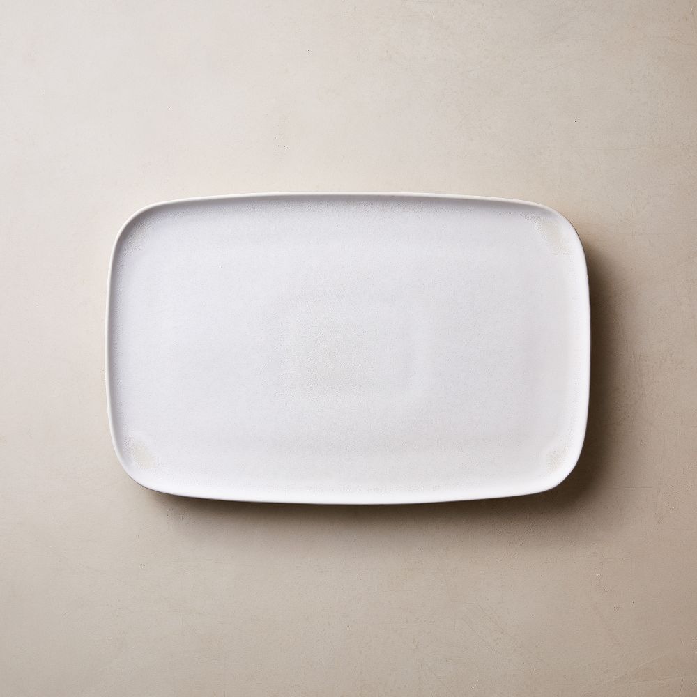 Kanto Stoneware Serving Platter - Platter, Ceramic, White, large