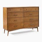 Open Box: Mid-Century 8-Drawer Dresser (59") - Acorn