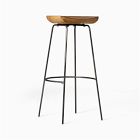 Open Box: Alden Swivel Counter Stool (26.6") - Mango Wood, Mild Steel