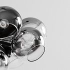 Staggered Glass Partial Shade - Open Side (Metallic Ombre)