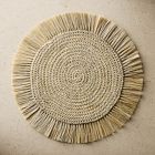 TALLO de OLIVO Fique Fringe Placemat