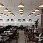 Orbit Round Dining Table  - Faux Marble