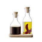 Serve Oil &amp; Vinegar Set w/ Oak Base