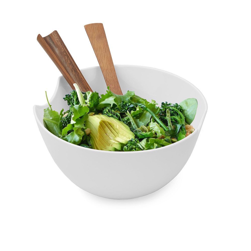 Nambe Quatro Salad Bowl & Servers