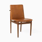 Chip & Dent: Modern Framework Dining Chair, Set of 2, Saddle Leather, Dark Walnut