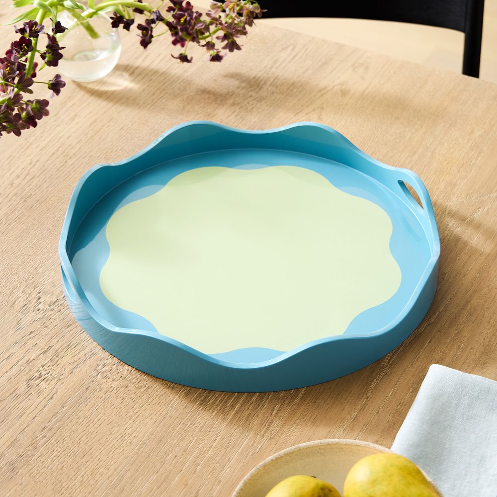 Wiggle Lacquer Tray - Blue