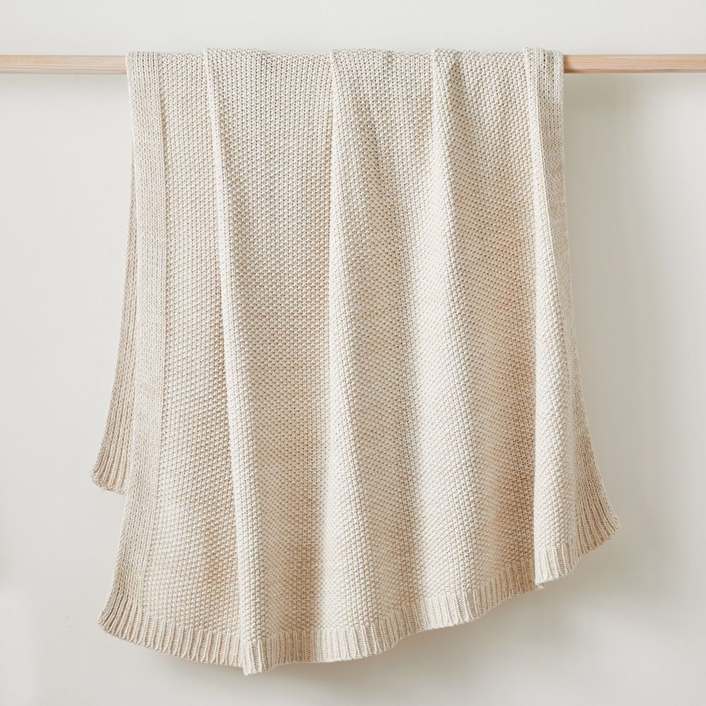 Cotton Knit Throw