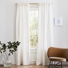 Open Box: Linear Lattice Jacquard Curtain, Alabaster, 48"x96"