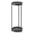 Open Box: Yamazaki Two Tier Rolling Plant Stand, Black