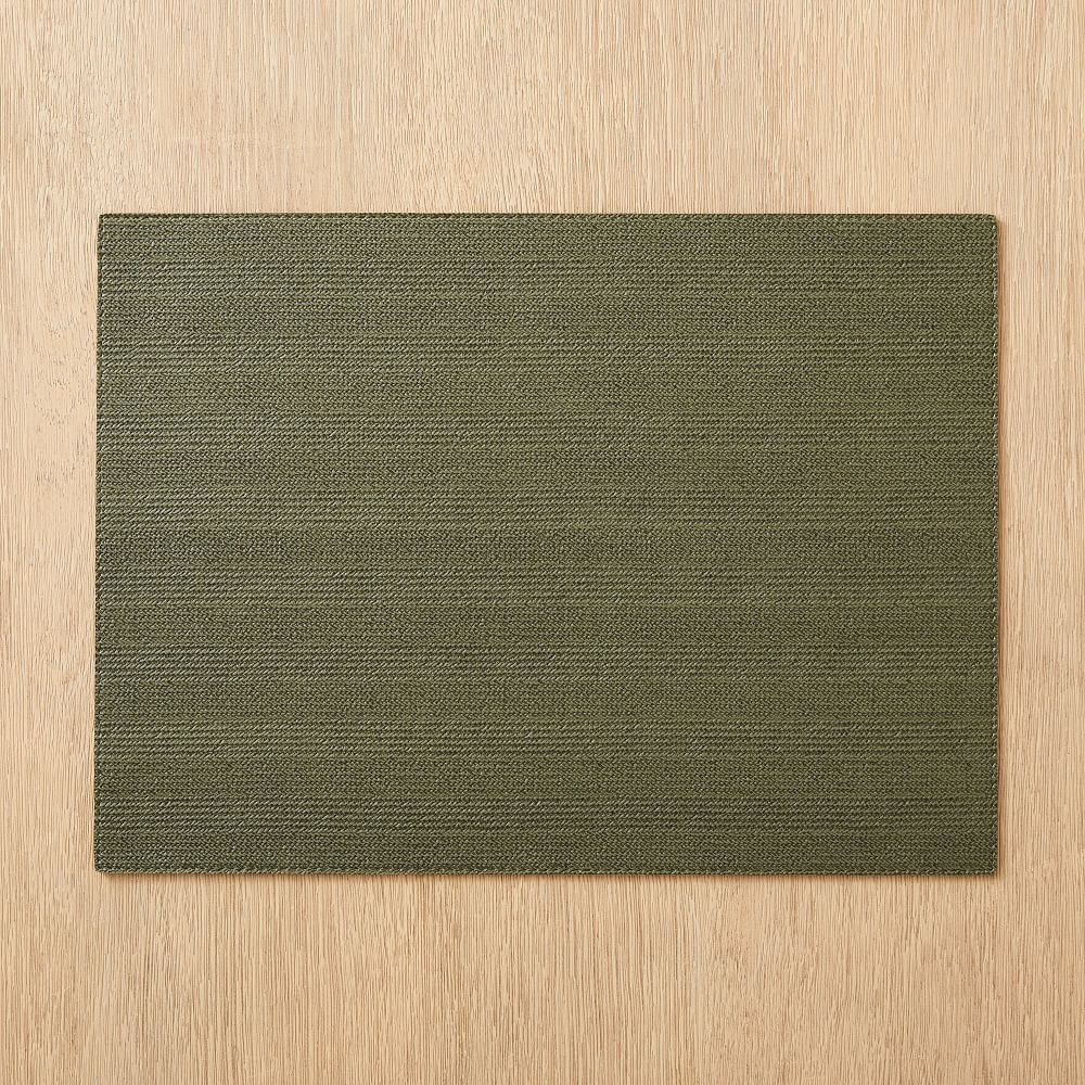 Braid Texture Easy-Care Placemat - Green, Set of 4
