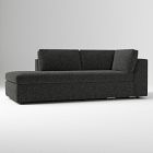 Open Box: Build Your Own - Harris Sectional, Left-Arm Terminal Chaise - Chunky Chenille Black